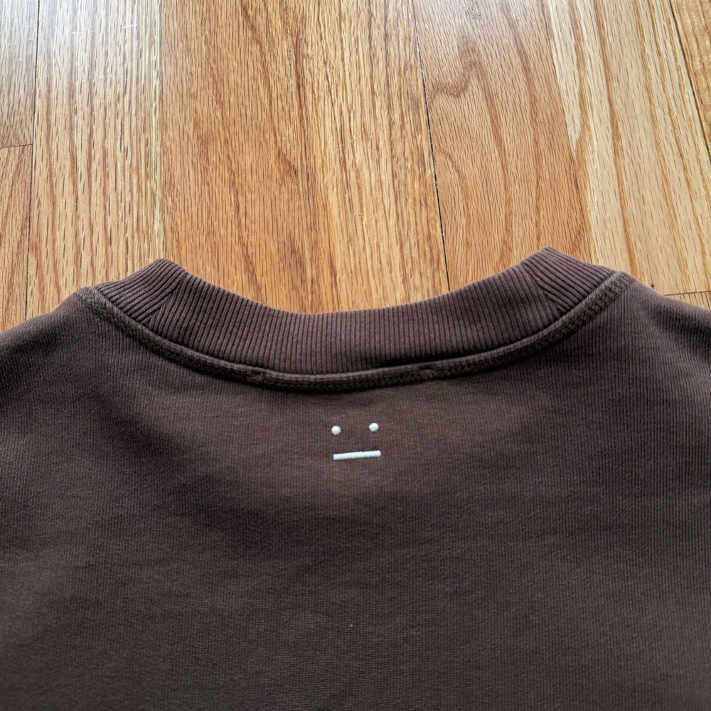 Acne Studios Coffee Brown Face Patch Sweatshirt - image 5